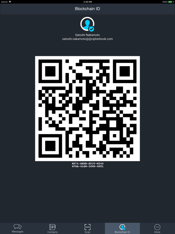CryptoTec SAM iPad screenshot 1 - Social Networking app
