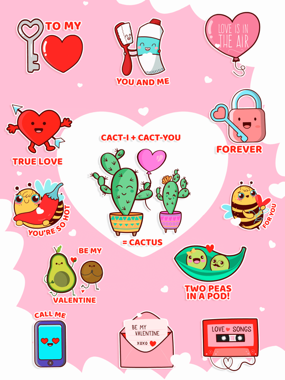 Screenshot #6 pour Love Puns: Animated Stickers