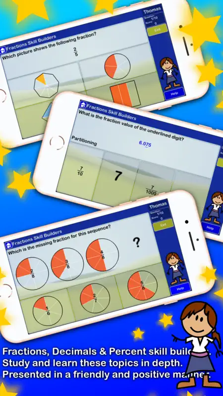 Fractions Decimals Percentages screenshot 1 of 3
