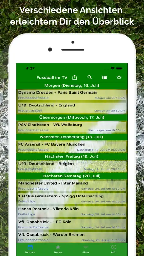 Fussball im TV live