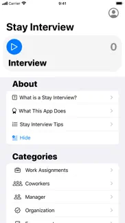 stay interview iphone screenshot 1