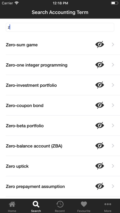 Accounting Terms Meaning