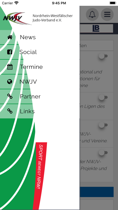 NW Judo-Verband Screenshot