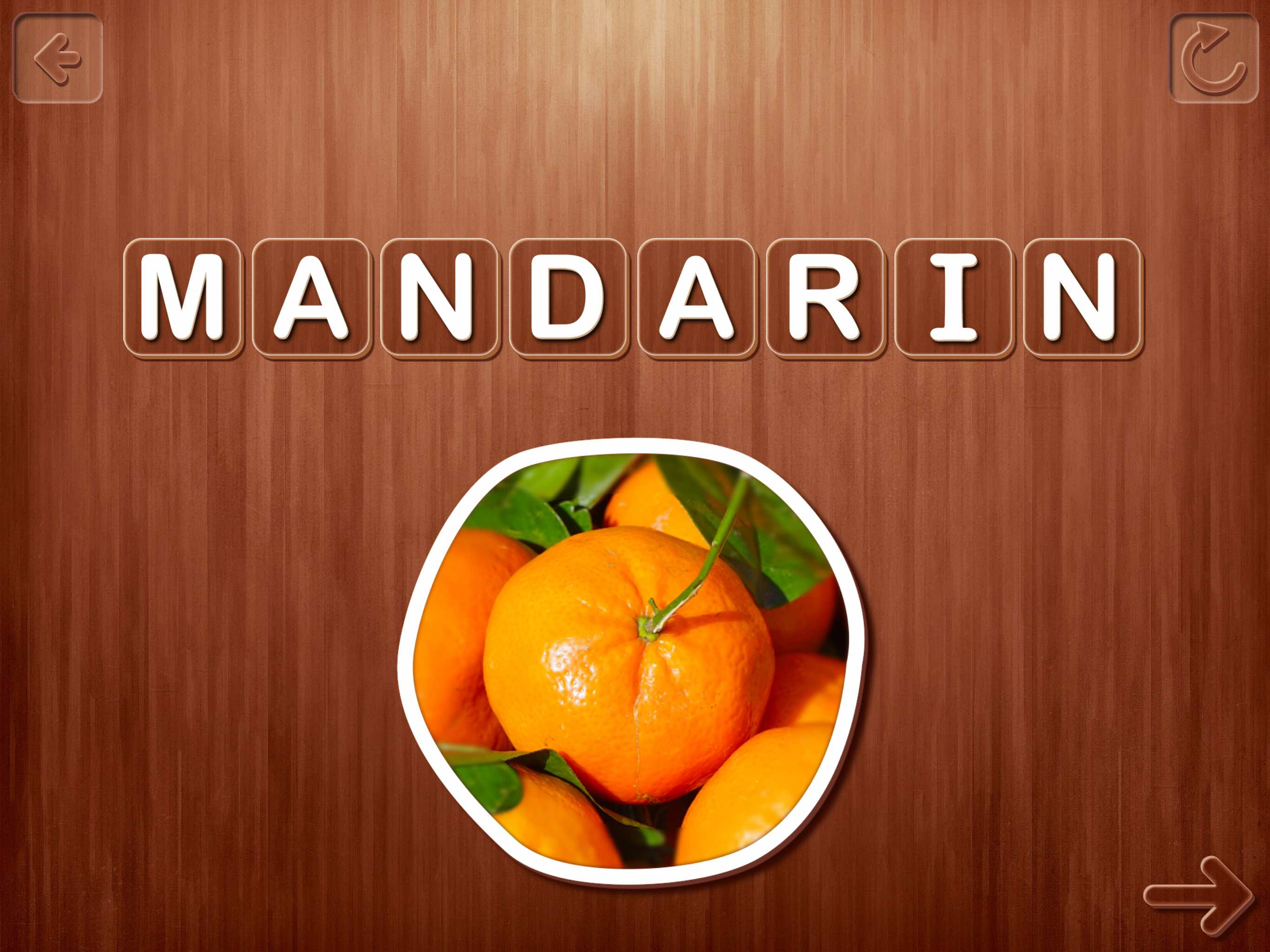 Fruits English spelling puzzle