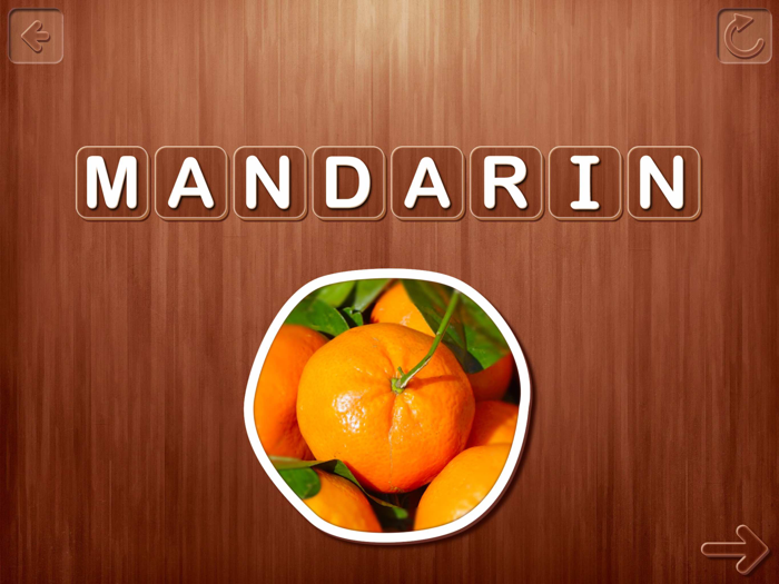 Fruits English spelling puzzle