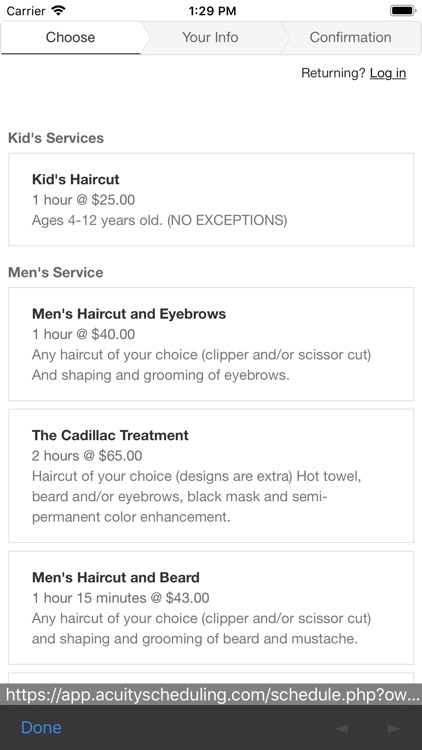 Cadillac The Barber App