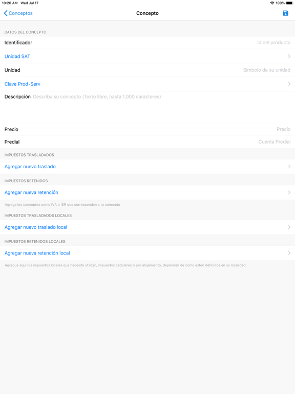 Factura Gorila iPad screenshot