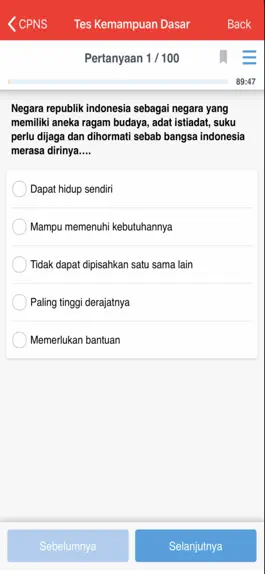 Game screenshot Simulasi Soal Tes CPNS apk