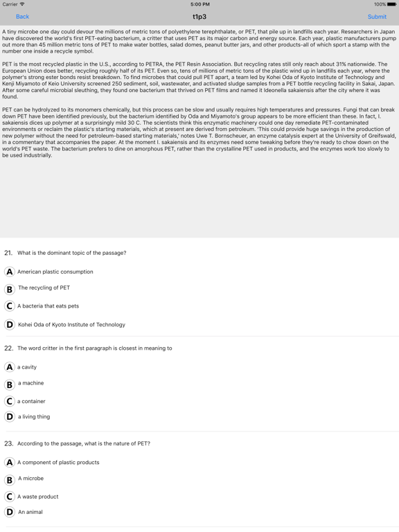 25 Test For TOEFL® Practice iPad screenshot