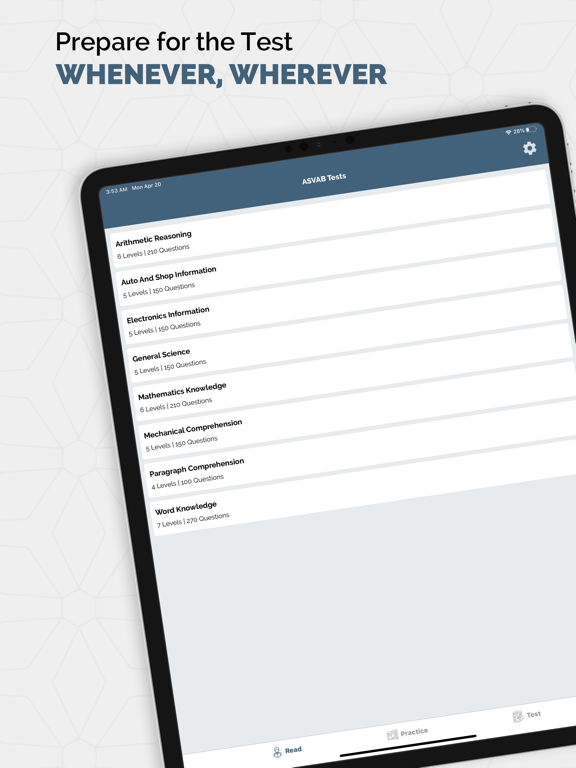 ASVAB Practice Test Master iPad screenshot 1 - Education app