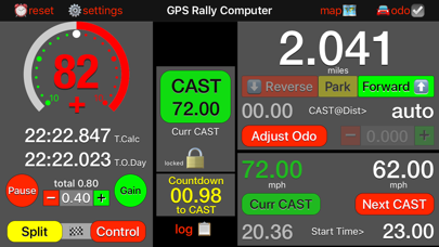 GPS Rally Computer Screenshot