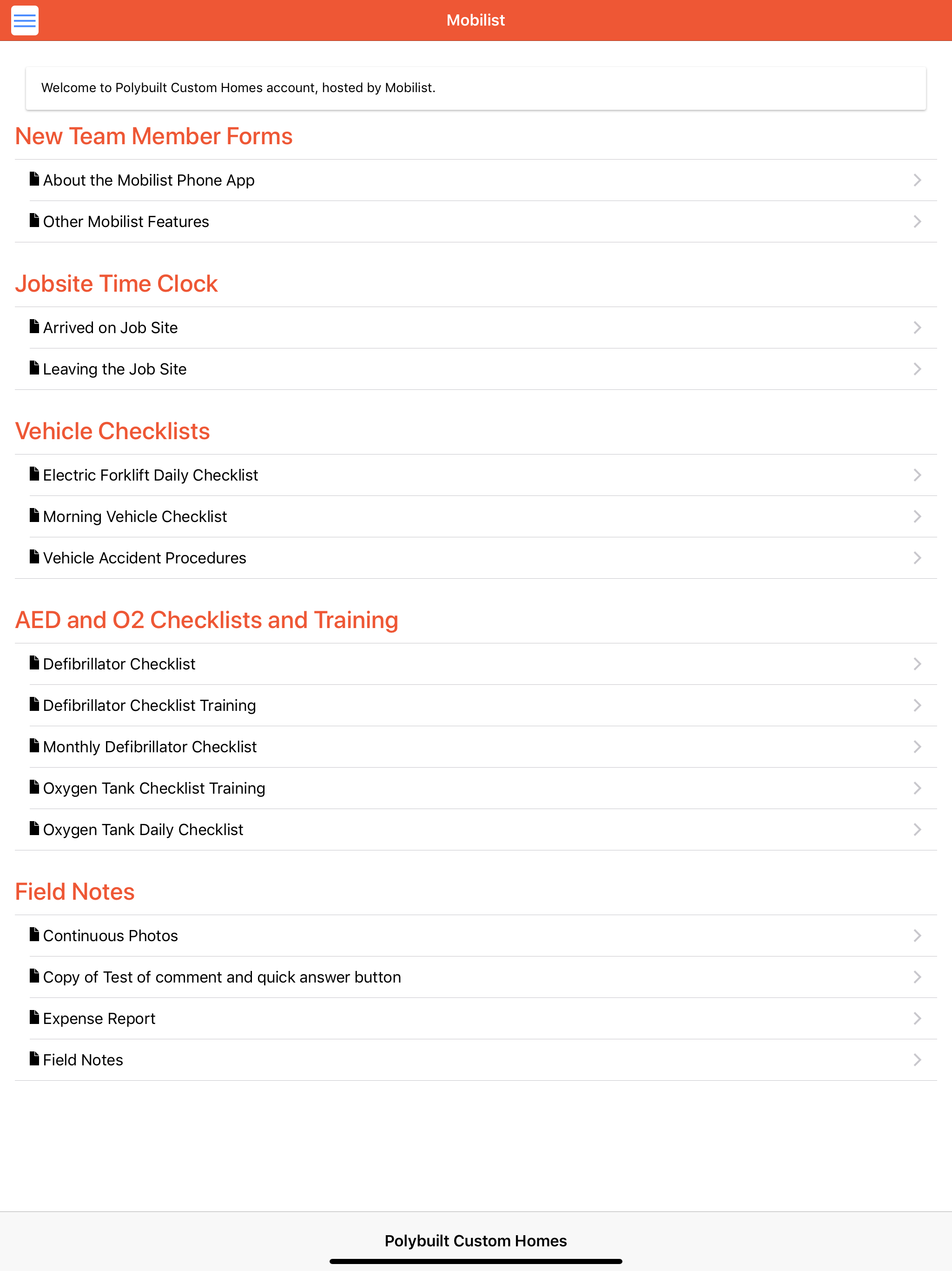 Mobilist Team App
