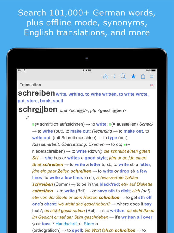 Screenshot #4 pour German Dictionary & Thesaurus