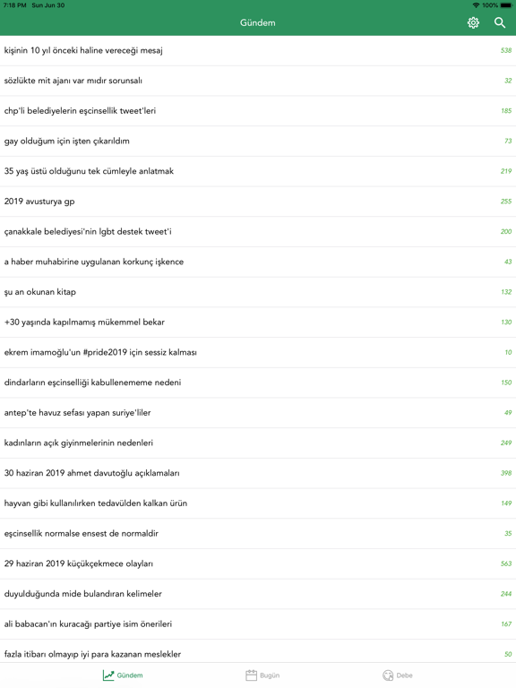 EkşiElma - ekşi sözlük okuyucu iPad screenshot 1 - Entertainment app