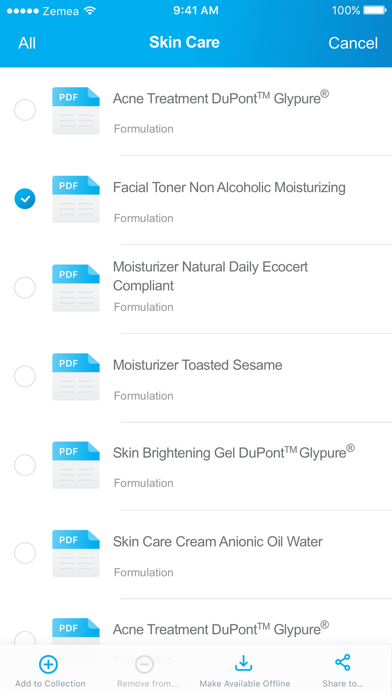 Zemea® Propanediol Screenshot