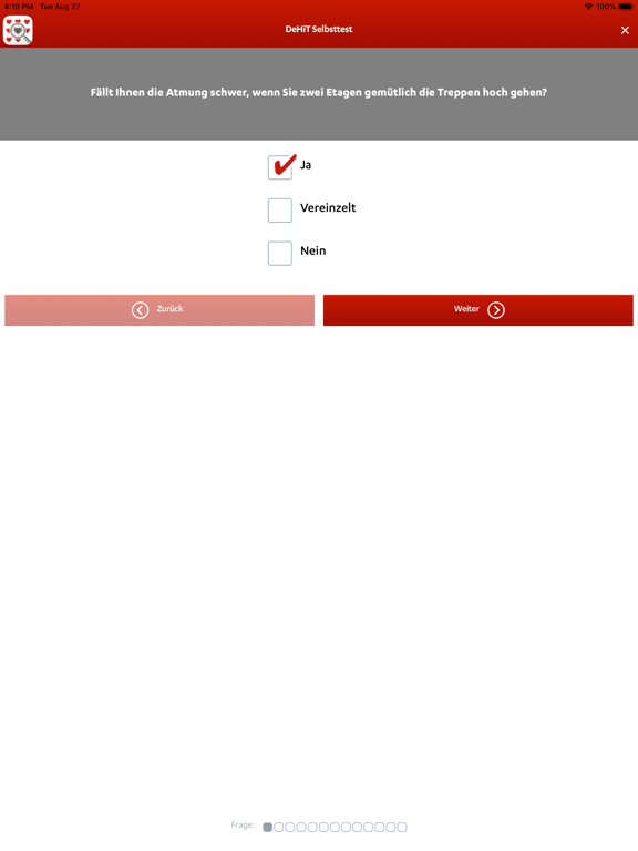 Screenshot #5 pour Herzschwäche Check DeHiT
