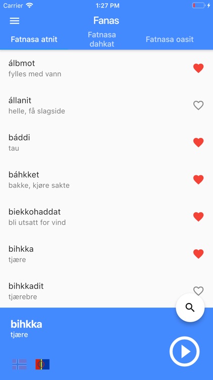 Fanas - Samisk båt-terminologi