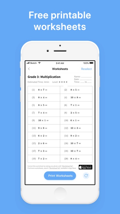 Worksheet Pal - Printable Math