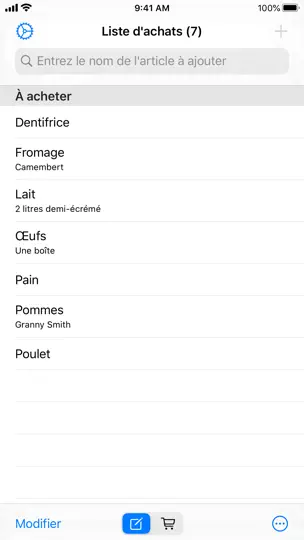Capture d'écran de Liste D'achats Facile sur iPhone 1