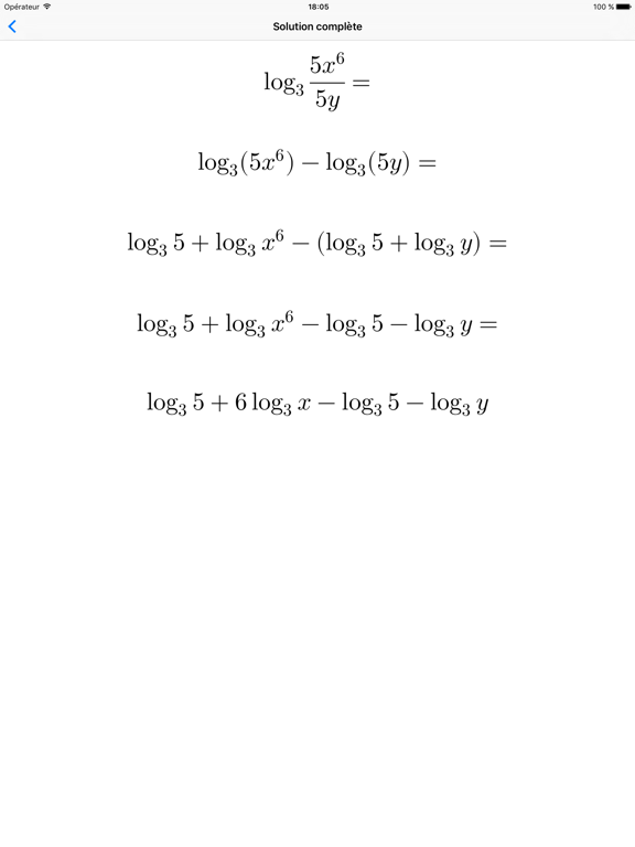 Screenshot #5 pour Logarithmes