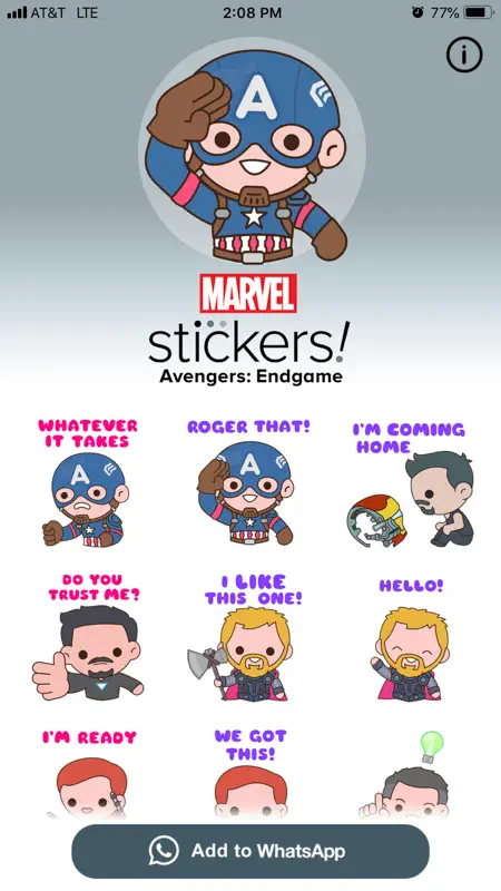 Avengers: Endgame Stickers screenshot 5 of 5