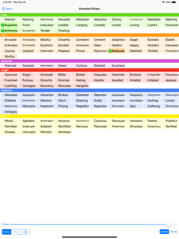 Mood-Log iPad screenshot 5 - Education app