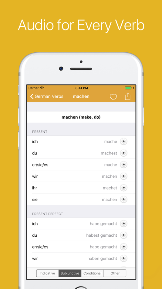 #2. German Verb Conjugator Pro (iOS) By: Ian Tipton