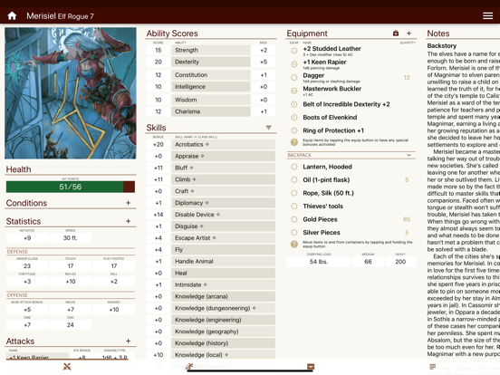 Screenshot #6 pour Fight Club PFRPG/3.5 Edition