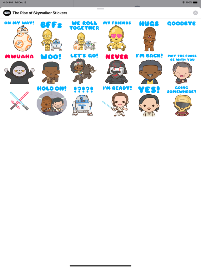 ‎The Rise of Skywalker Stickers Screenshot