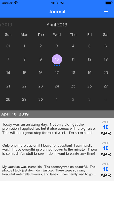Scriptio - Daily Journal/Diary Screenshot 1 - AppWisp.com Scriptio - Daily Journal/Diary Screenshot 1 - AppWisp.com