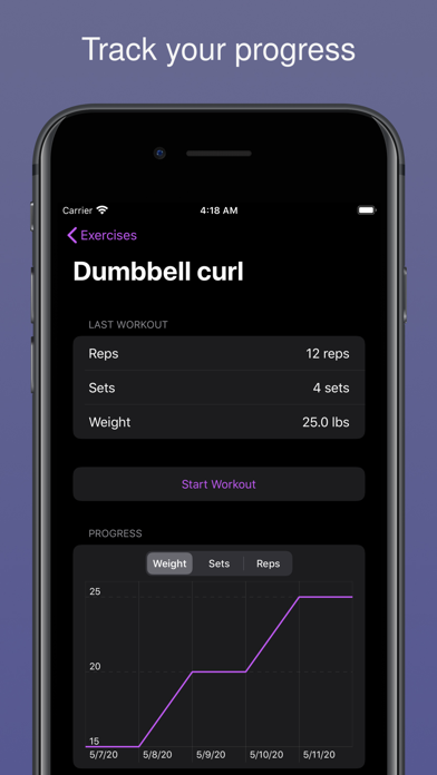 Simple Workout Tracker screenshot 2