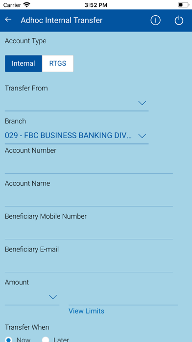 FBC Internet Banking Screenshot