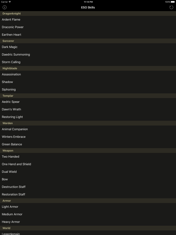 Screenshot #4 pour Skill Tree Lookup for ESO