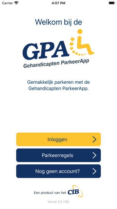 Screenshot #1 pour GPA – Gehandicapten ParkeerApp