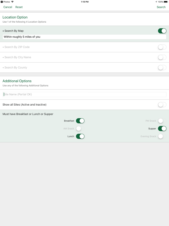 CA Meals for Kids iPad screenshot 4 - Reference app