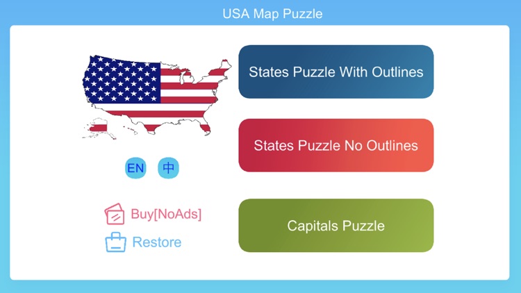 USA Map Puzzle Game