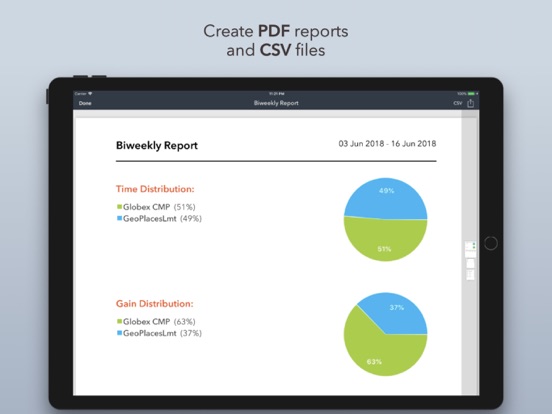 Timelogger: Time Tracking iPad screenshot 4 - Productivity app