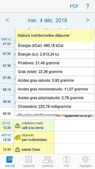 Capture d'écran de FoodSQCare sur iPhone 6