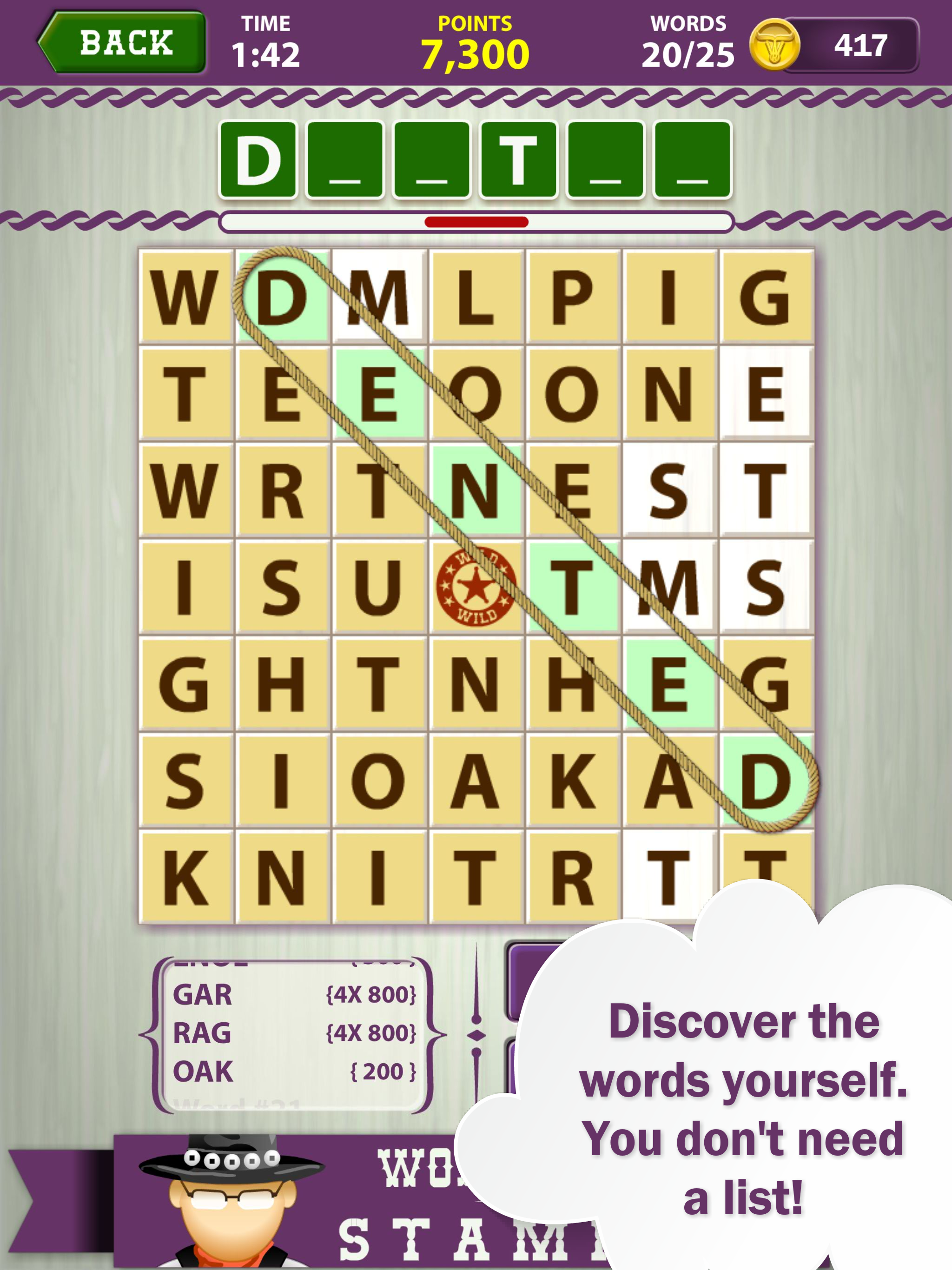 Word Roundup Stampede - Search