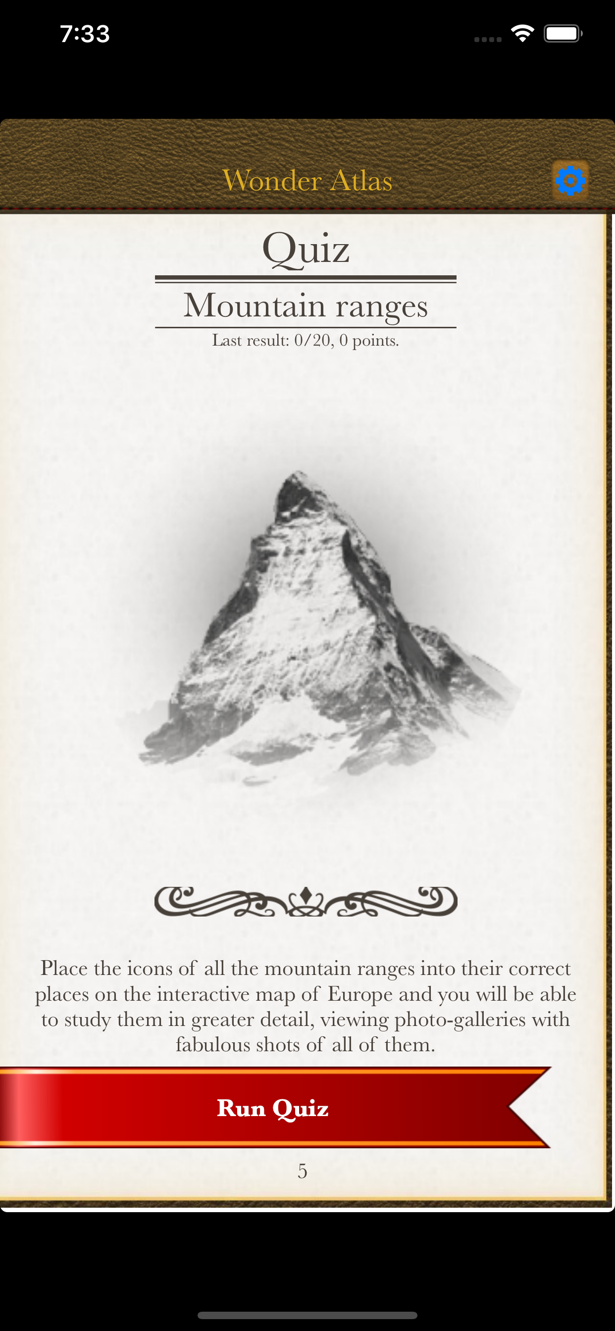 Europe. The Wonder Atlas Quiz.