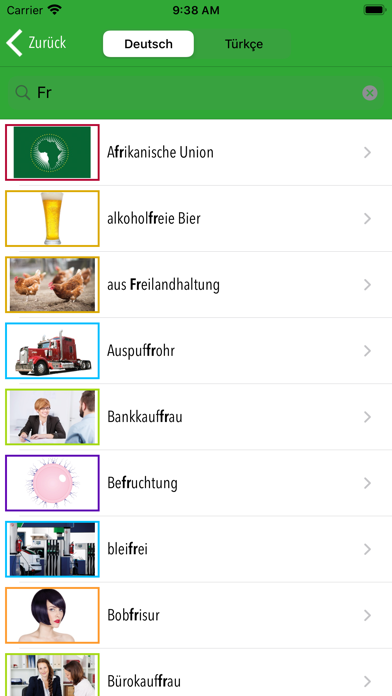 Bildwörterbuch für Türkisch Screenshot
