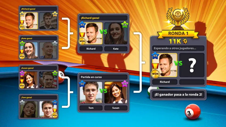 Captura de pantalla de 8 Ball Pool™ en iPhone 3