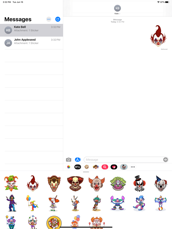 Screenshot #4 pour Bad Clown Stickers