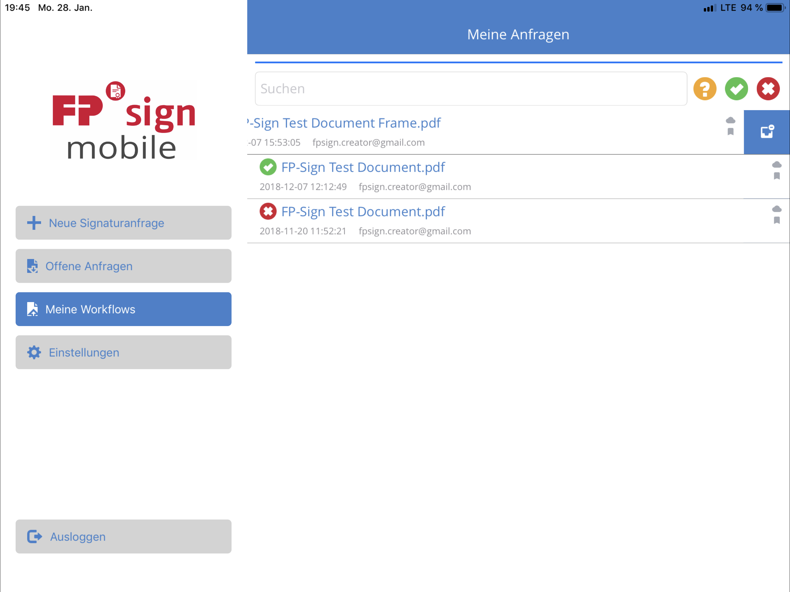 FP Sign mobile