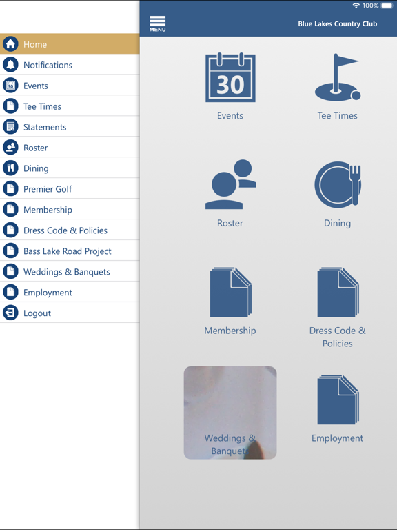 Blue Lakes Country Club iPad screenshot 2 - Lifestyle app