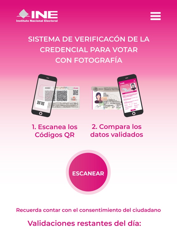 Valida INE-QR iPad screenshot 4 - Reference app