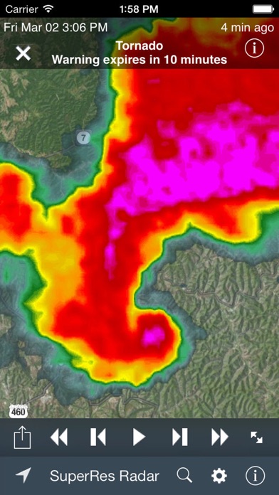 Screenshot #1 pour NOAA SuperRes Radar US