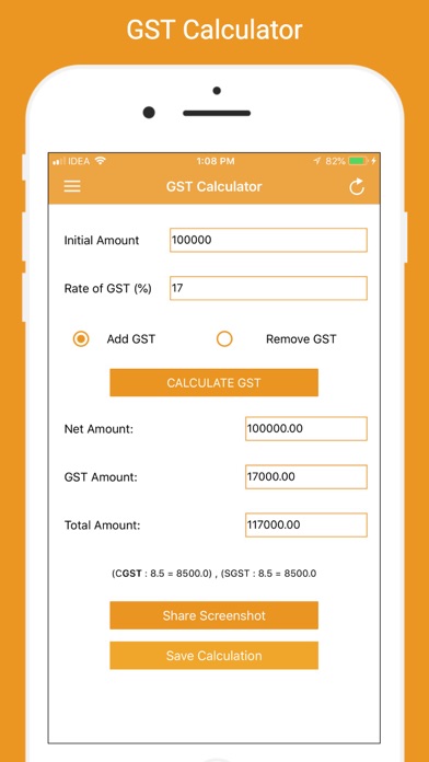 Screenshot #2 pour GST Calculator - Tax Planner