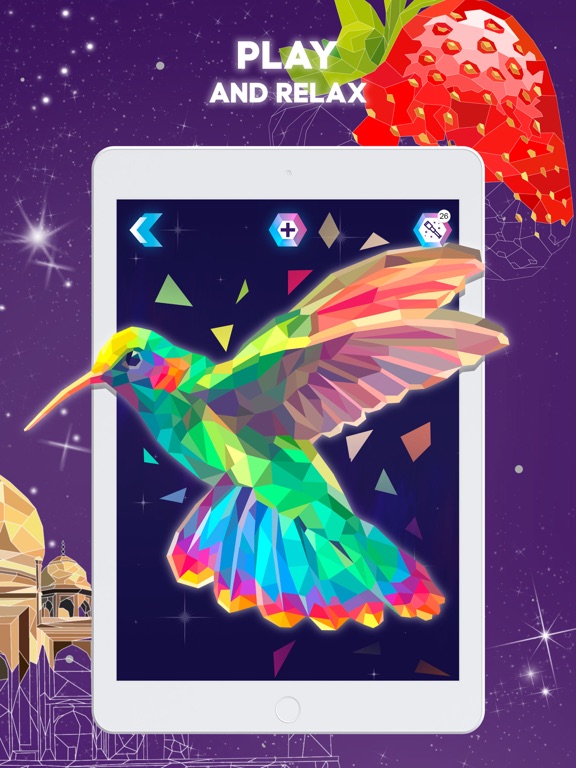 Low poly art book Magic puzzle iPad screenshot