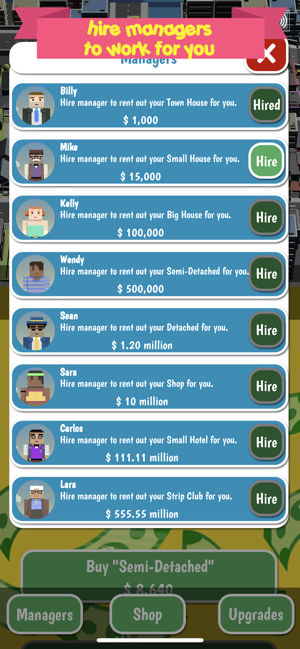 Skjermbilde for Rent Business Tycoon Game